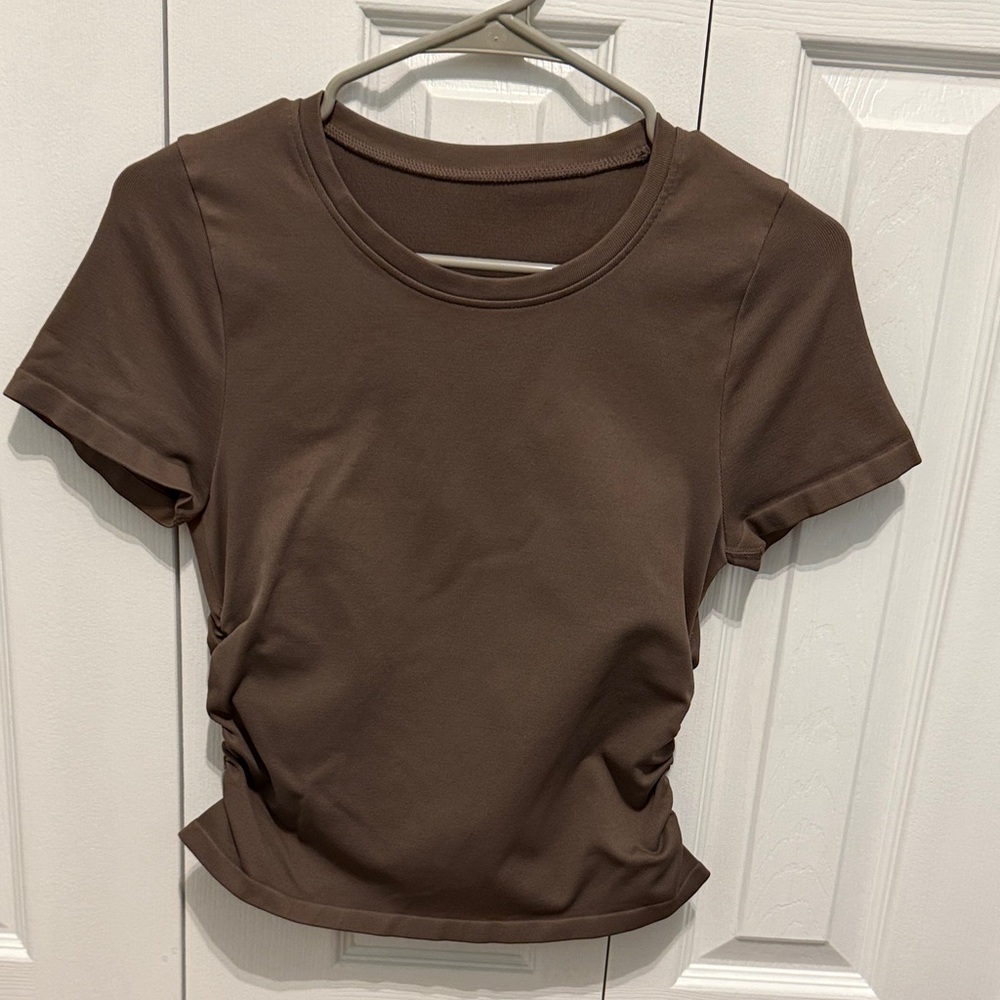 Brown workout top